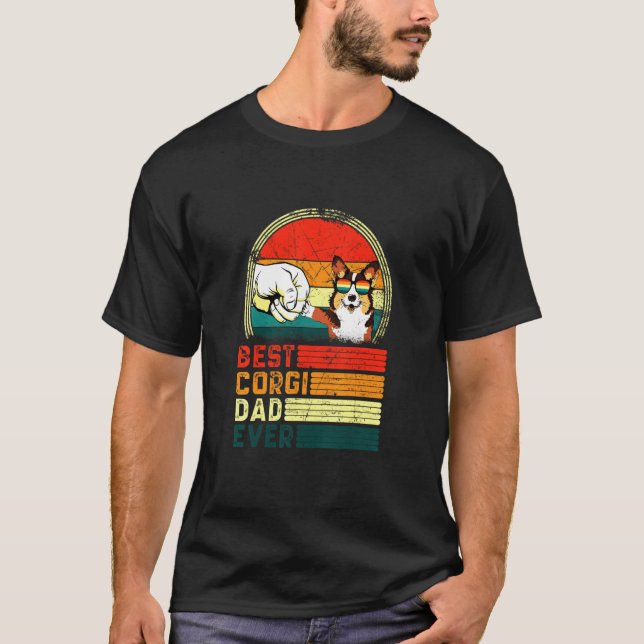 Corgi Dad Ever  Corgi T-Shirt (Front)
