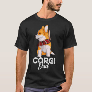 Corgi Dad Funny Father Day Tee Lover Men