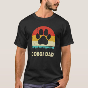 Corgi Dad Men Pembroke Welsh Corgi Dog Vintage T-Shirt