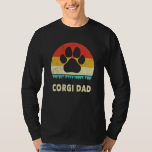 Corgi Dad Men Pembroke Welsh Corgi Dog Vintage T-Shirt