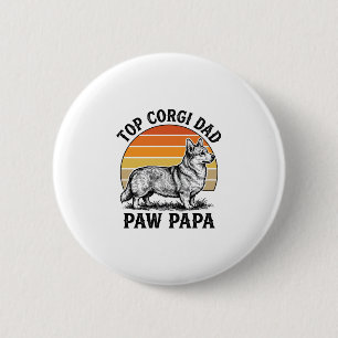 Corgi Dad Shirt Vintage Sunset Dog Papa Gift_1 6 Cm Round Badge