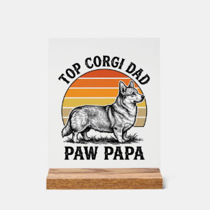 Corgi Dad Shirt Vintage Sunset Dog Papa Gift_1 Acrylic Sign