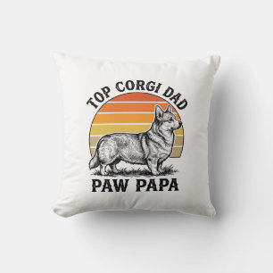 Corgi Dad Shirt Vintage Sunset Dog Papa Gift_1 Cushion