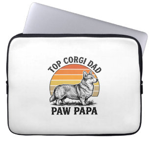 Corgi Dad Shirt Vintage Sunset Dog Papa Gift_1 Laptop Sleeve