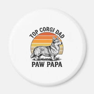 Corgi Dad Shirt Vintage Sunset Dog Papa Gift_1 Magnet