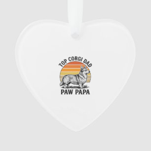 Corgi Dad Shirt Vintage Sunset Dog Papa Gift_1 Ornament