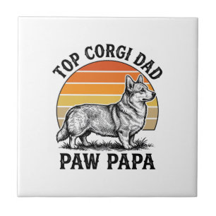 Corgi Dad Shirt Vintage Sunset Dog Papa Gift_1 Tile