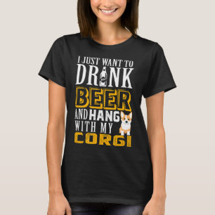 Corgi Dad T Corgi Dog Beer T-Shirt