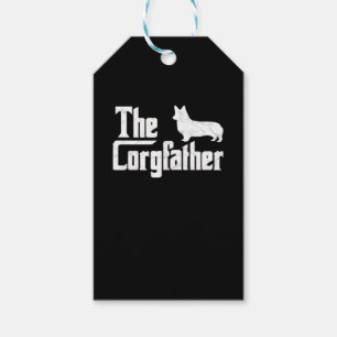 Corgi Dad the Corgfather Funny Corgi Lover Shirt G Gift Tags