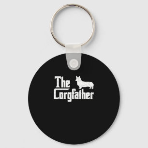 Corgi Dad the Corgfather Funny Corgi Lover Shirt G Key Ring