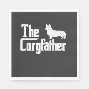 Corgi Dad the Corgfather Funny Corgi Lover Shirt G Napkin
