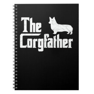 Corgi Dad the Corgfather Funny Corgi Lover Shirt G Notebook