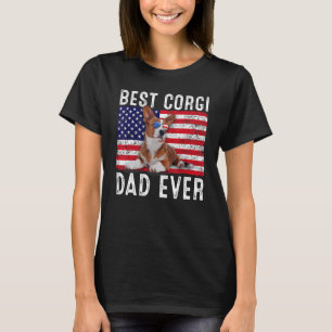 Corgi Dad Usa American Flag Corgi Dog Owner 1 T-Shirt