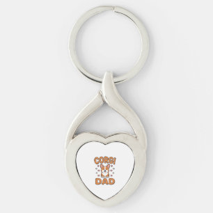 Corgi Dad Vintage Engraving Dog Lover Shirt_1 Key Ring
