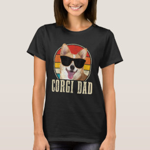 Corgi Dad Vintage Sunglasses Corgi Dog Owner T-Shirt