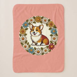 Corgi Daisy Sherpa Blanket
