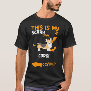 Corgi Dark Spot Costume Halloween Lazy Scary Dog T-Shirt