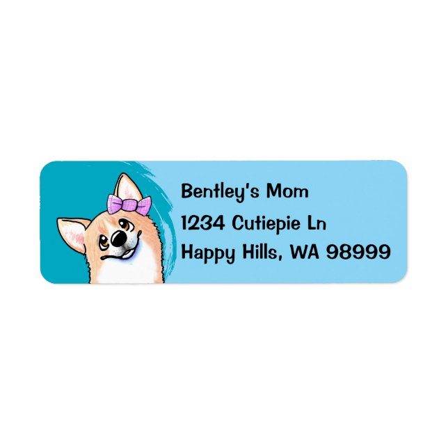  Corgi Dog Address Labels (Front)
