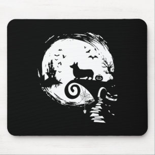 Corgi Dog And Moon Halloween Costume Dog Lover Fun Mouse Mat