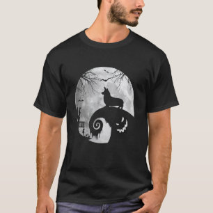 Corgi Dog And Moon Halloween Costume Dog T-Shirt