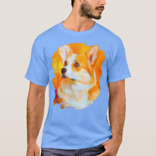Corgi Dog Art Colour Painting Dogs Artistic Corgi T-Shirt