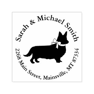 Corgi Dog Baby Shower Puppy Grey Welsh Pembroke Self-inking Stamp