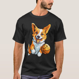 Corgi Dog Basketball Funny for Corgi Lovers and Ow T-Shirt