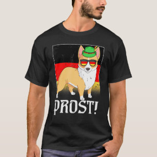 Corgi Dog Beer Oktoberfest Prost German Flag T-Shirt