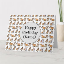 Corgi Dog Birthday Card