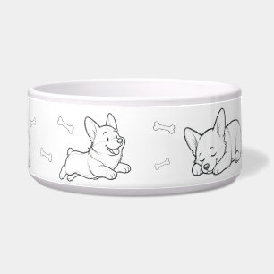 Corgi Dog Bowl Cute Pet Food Bowl