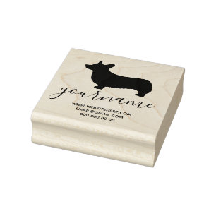 Corgi Dog Breed Canine Kennel Rubber Stamp
