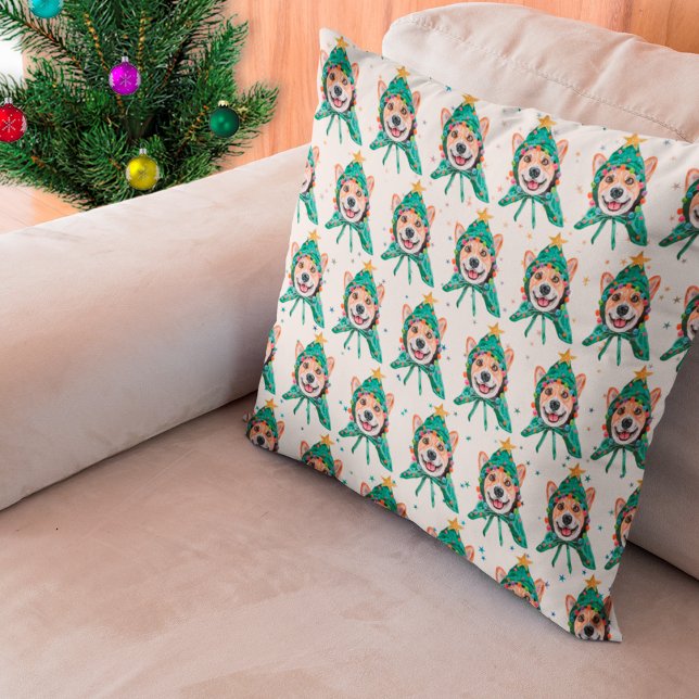 Corgi Dog Breed Christmas Cushion (Creator Uploaded)