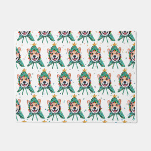 Corgi Dog Breed Christmas Doormat