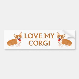 corgi dog bumper sticker