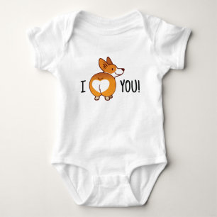 Corgi Dog Butt Babysuit Baby Bodysuit
