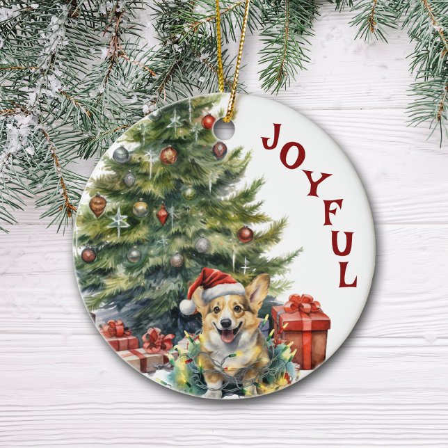 Corgi Dog Christmas Ceramic Tree Decoration (Creator Uploaded)