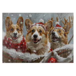 Corgi Dog Christmas Festive  Cutting Board