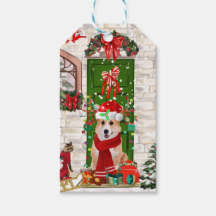corgi Dog Christmas  Gift Tags