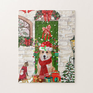 corgi Dog Christmas   Jigsaw Puzzle