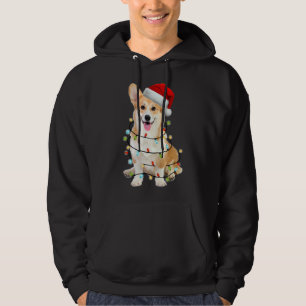 Corgi Dog Christmas Light Hoodie