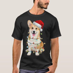Corgi Dog Christmas Light T-Shirt
