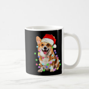 Corgi Dog Christmas Lights Pajama Funny  Coffee Mug