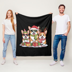 Corgi Dog Christmas Mum Dog Lover Holiday Gift Fleece Blanket