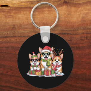 Corgi Dog Christmas Mum Dog Lover Holiday Gift Key Ring