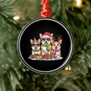 Corgi Dog Christmas Mum Dog Lover Holiday Gift Metal Tree Decoration