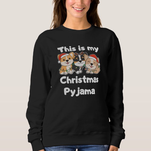 Corgi Dog Christmas Pyjamas Sweatshirt (Front)