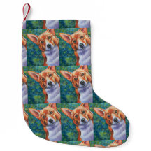 Corgi Dog Christmas Stocking