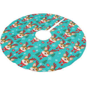 Corgi Dog Christmas Tree Skirt