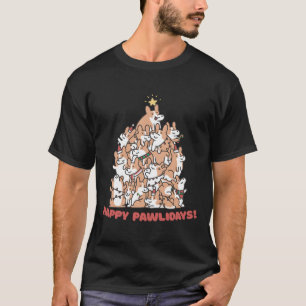 Corgi Dog Christmas Tree T-Shirt