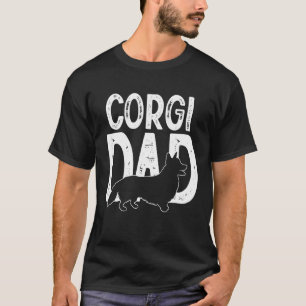 Corgi Dog Cute Puppy dad father T-Shirt